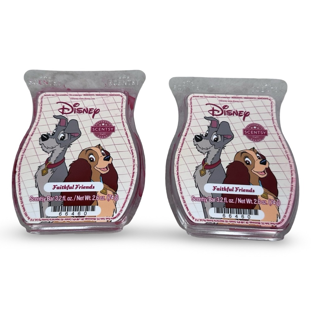 Scentsy Disney Lady and the Tramp Faithful Friends 2 Pack Wax Bar Melts 2.6oz